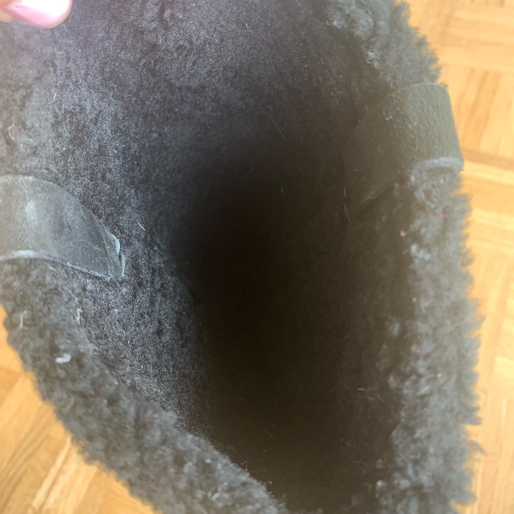 Gucci Black Suede Boots GG Merino - Picture 4 of 5